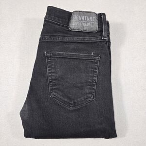 Signature By Levi Strauss Slim Fit Men's Jeans Size 29x30 Black Denim